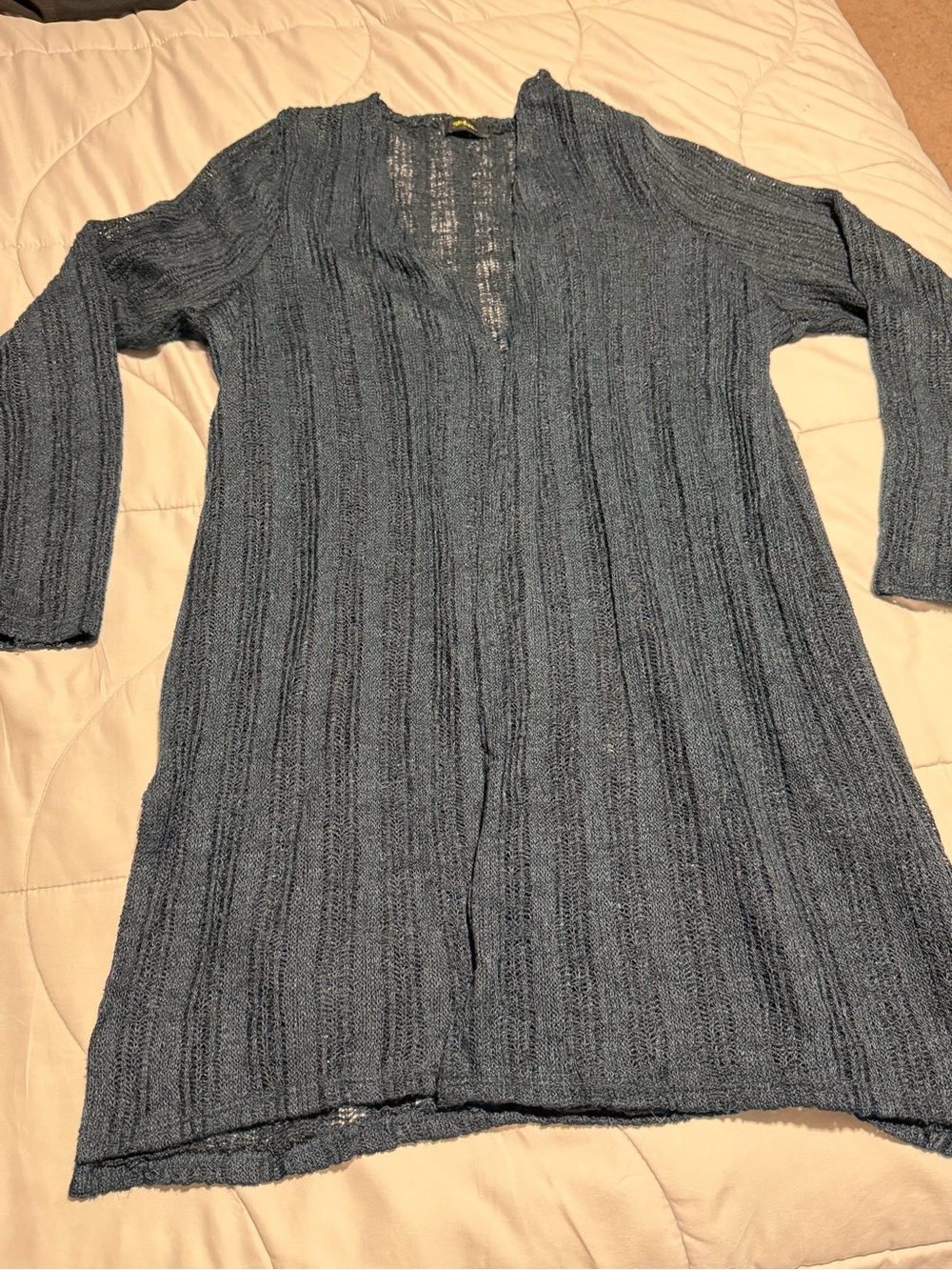 Espresso Navy Open-Knit Cardigan